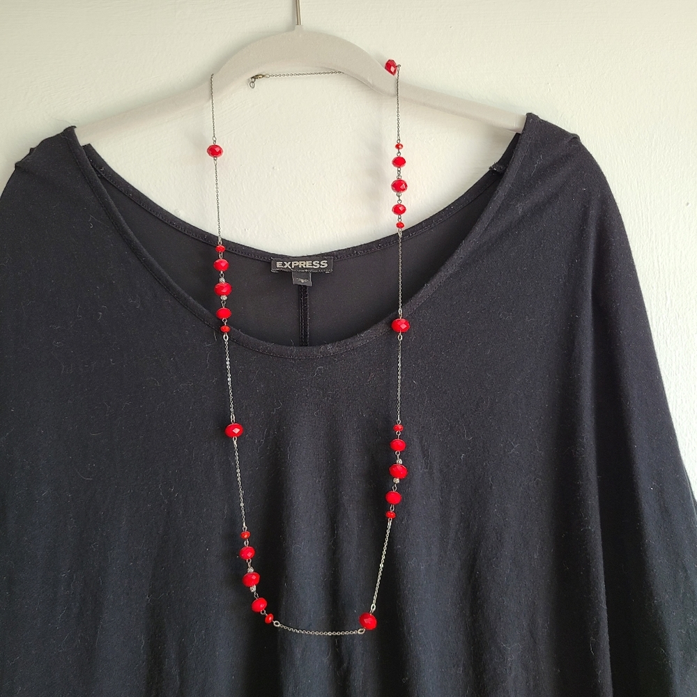 Red beaded necklace
